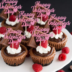 ZHUOWEISM Be mine cupcake topper pink glitter stands out on cakes