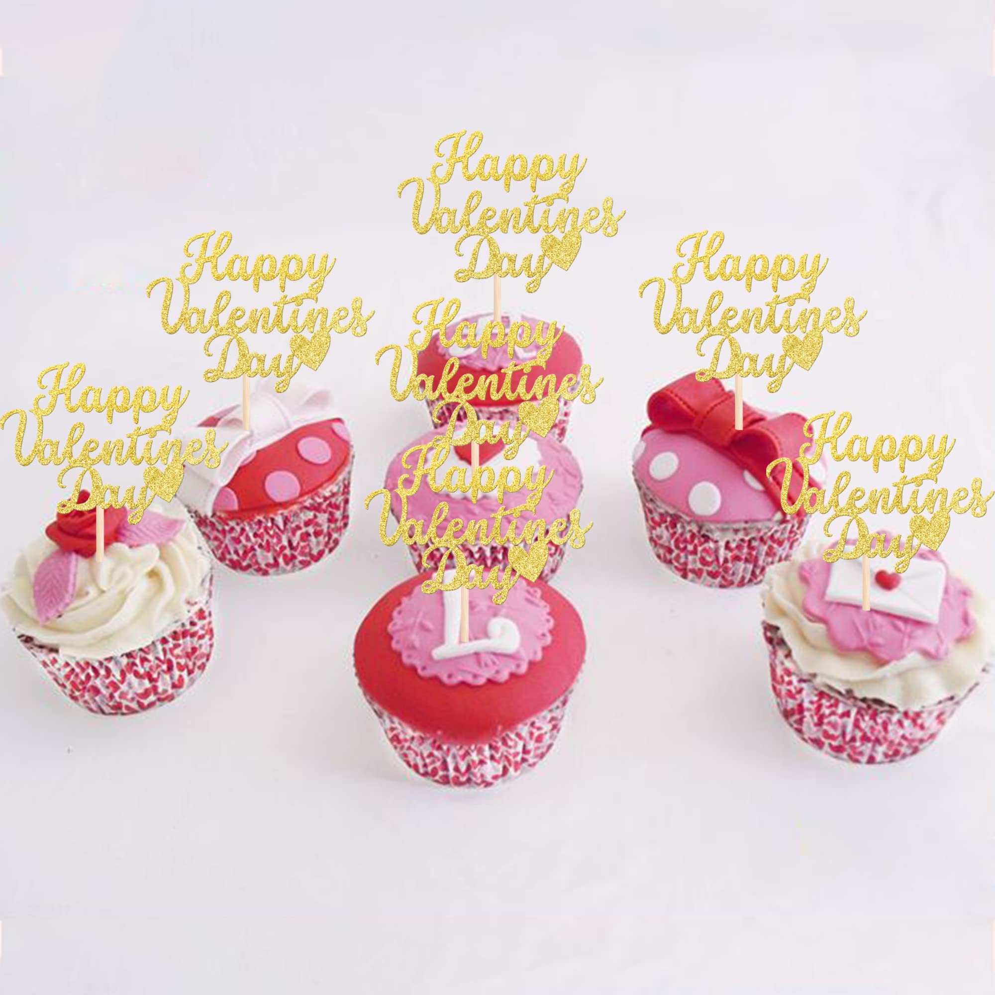 ZHUOWEISM Love theme cupcake toppers decorate desserts for weddings and showers