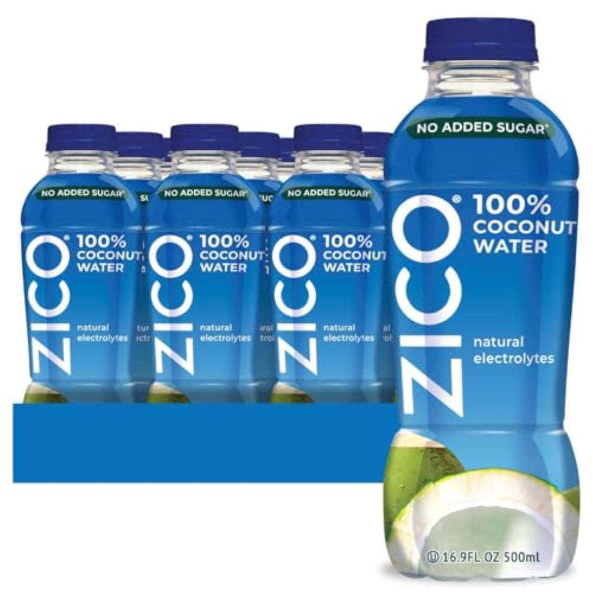 ZICO coconut water bottle pouring for natural hydration after workouts