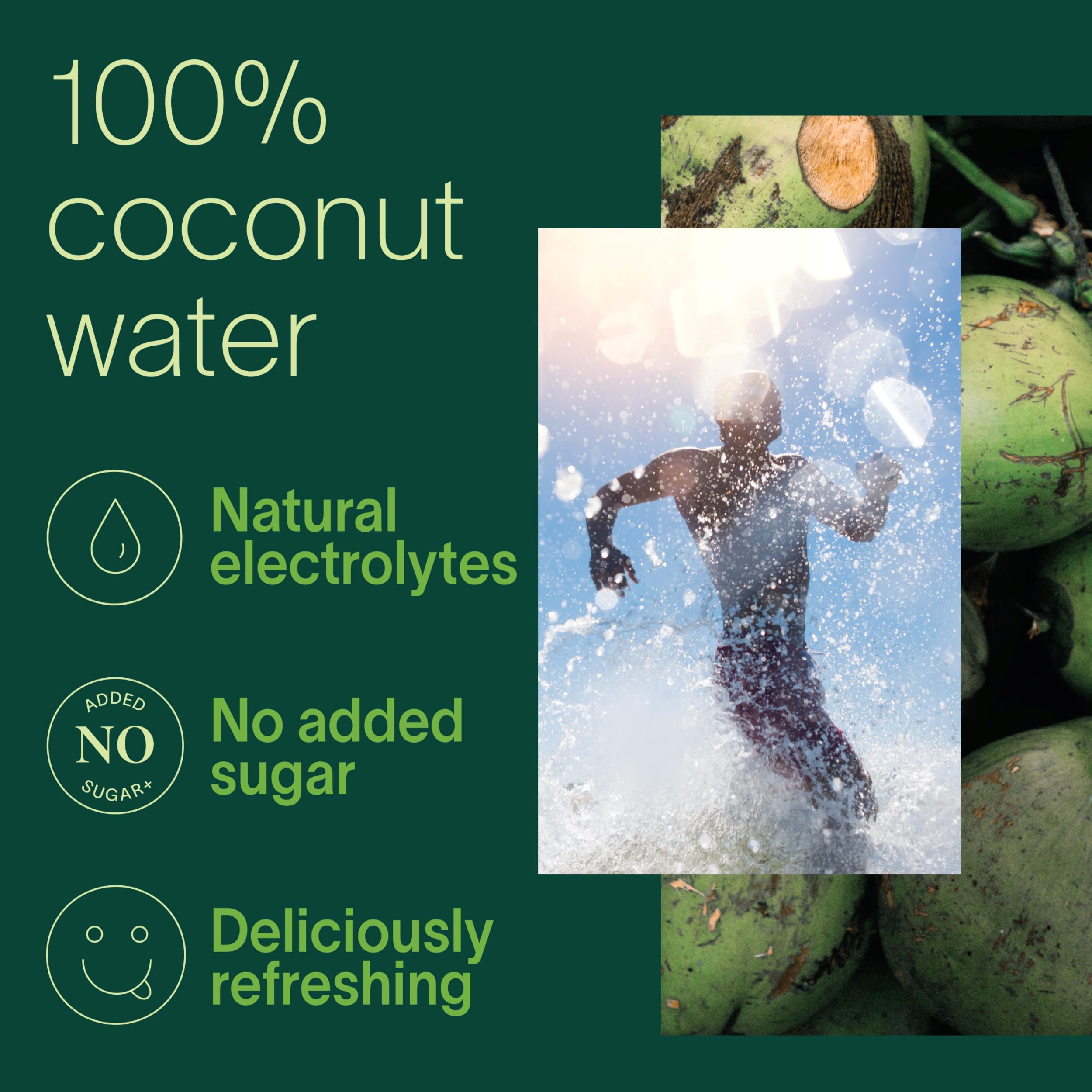 ZICO pour glass showing pure coconut water ideal for refreshment