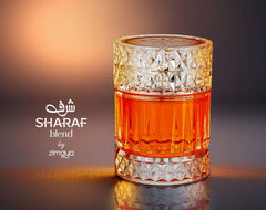Zimaya Sharaf Blend scent cloud illustrating notes and versatile use