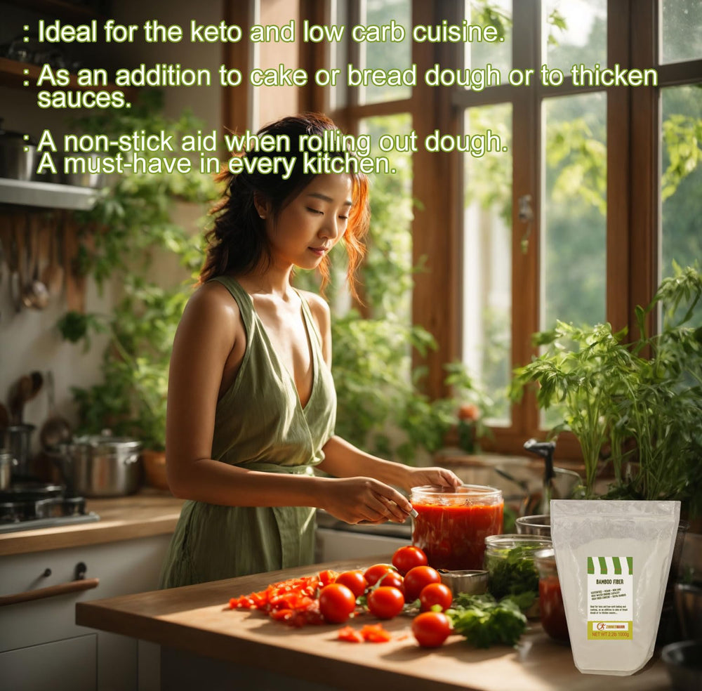 Zimmermann Bamboo Fiber supports low-carb cooking and keto baking with high water-binding capacity.