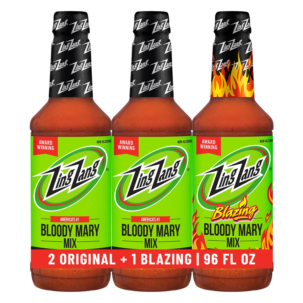 Zing Zang Original Bloody Mary bottle pour for quick, bold cocktails.