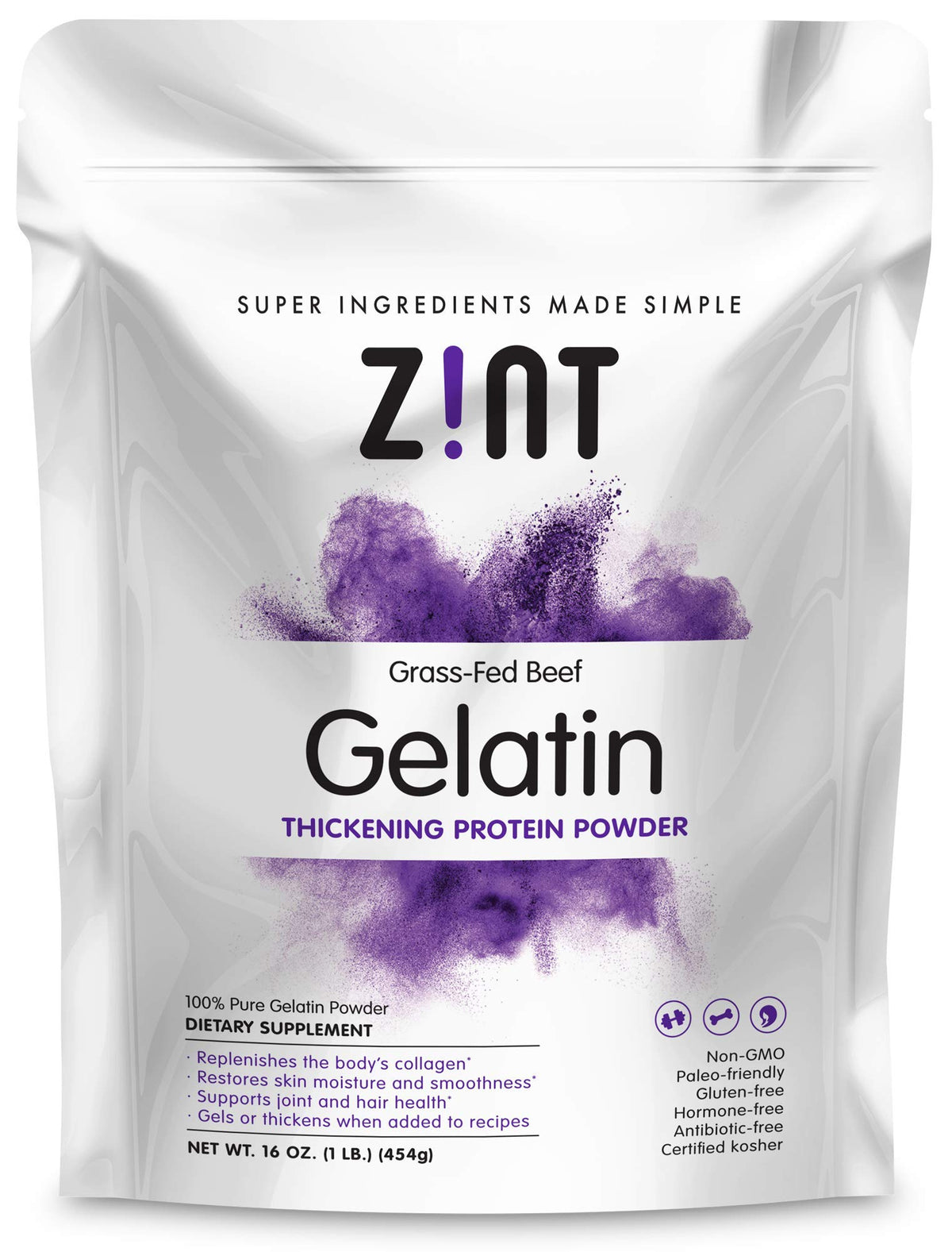 Zint beef gelatin powder dissolves smoothly for thickened sauces