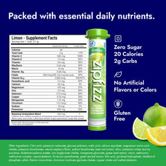 Zipfizz limon powder dissolving in a glass of water for on-the-go hydration