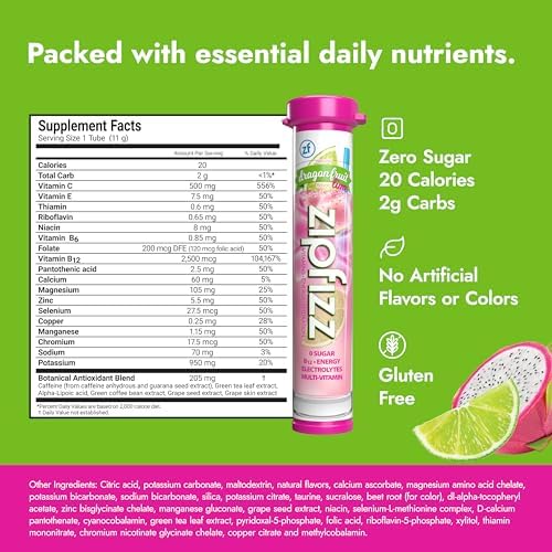 Zipfizz Dragon Fruit Lime powder in water provides hydration and energy.