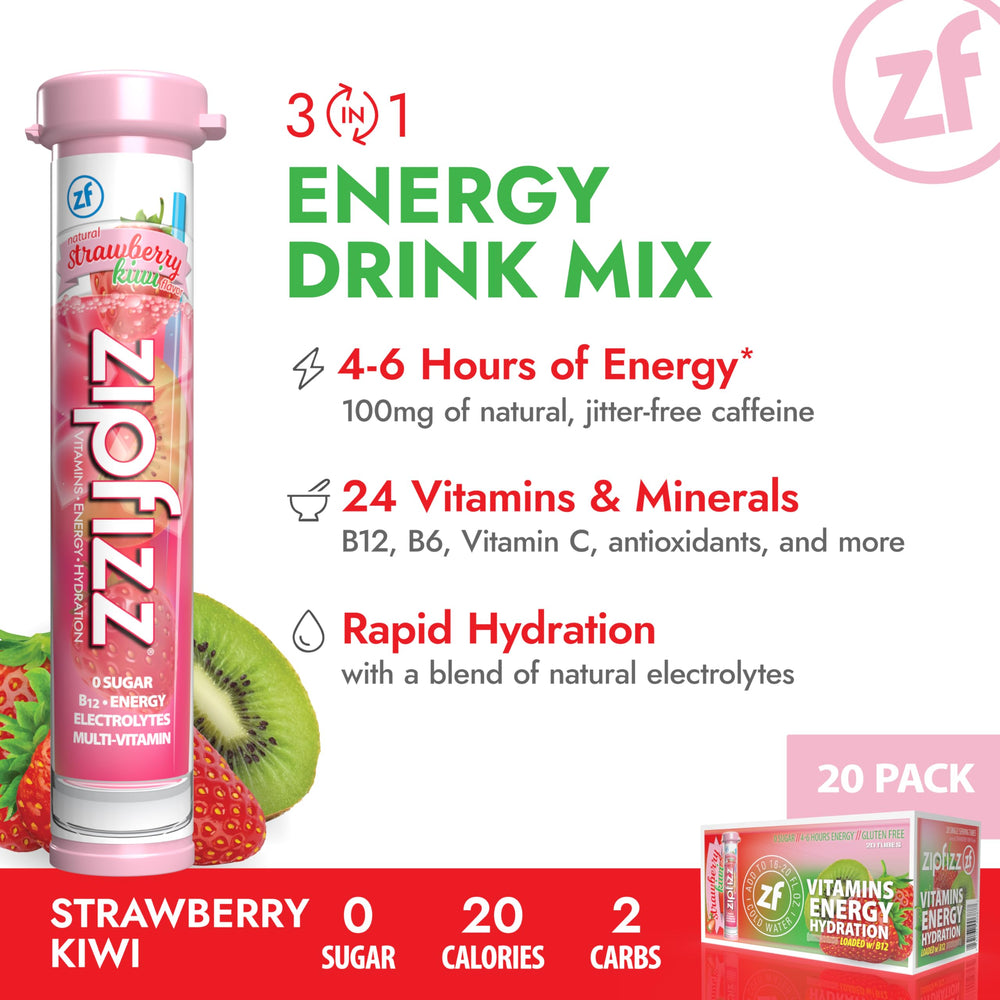 Zipfizz electrolyte hydration power stick supports rapid fluid and electrolyte balance during workouts.