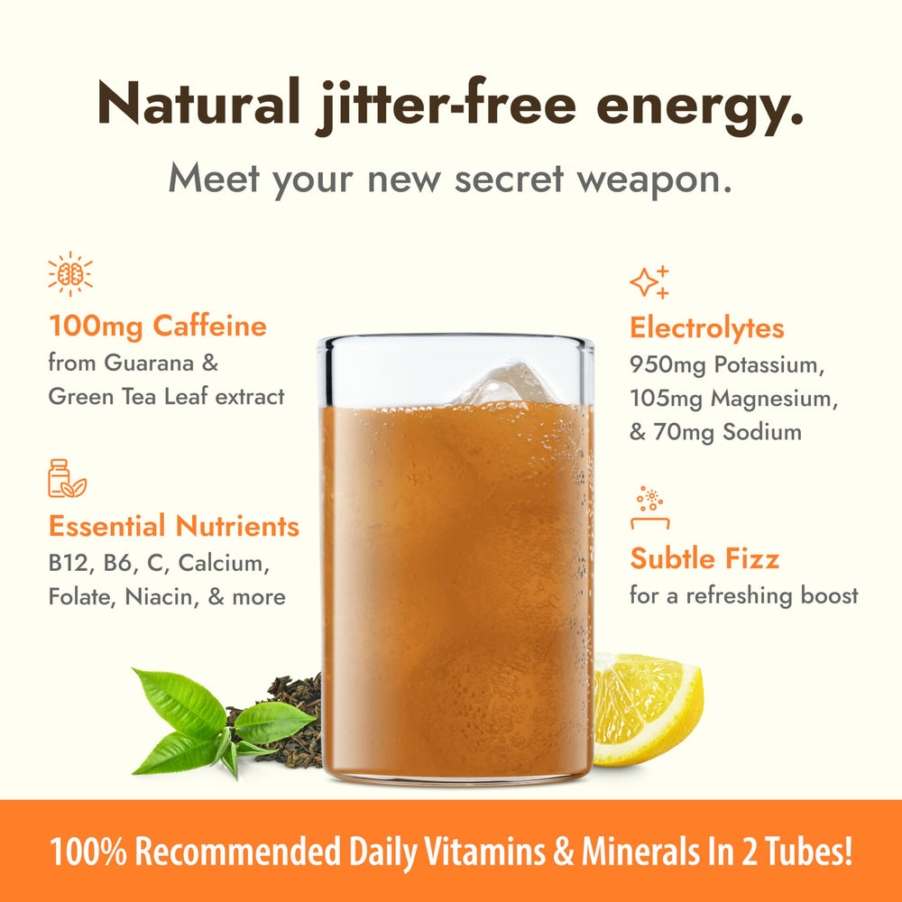 Zipfizz energy powder tube shown, suggesting convenient sustained energy on the go.