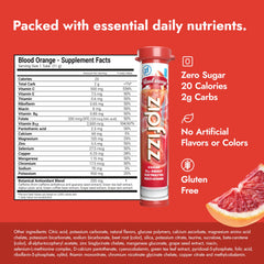 Zipfizz glass of ready-to-drink electrolyte beverage after mixing