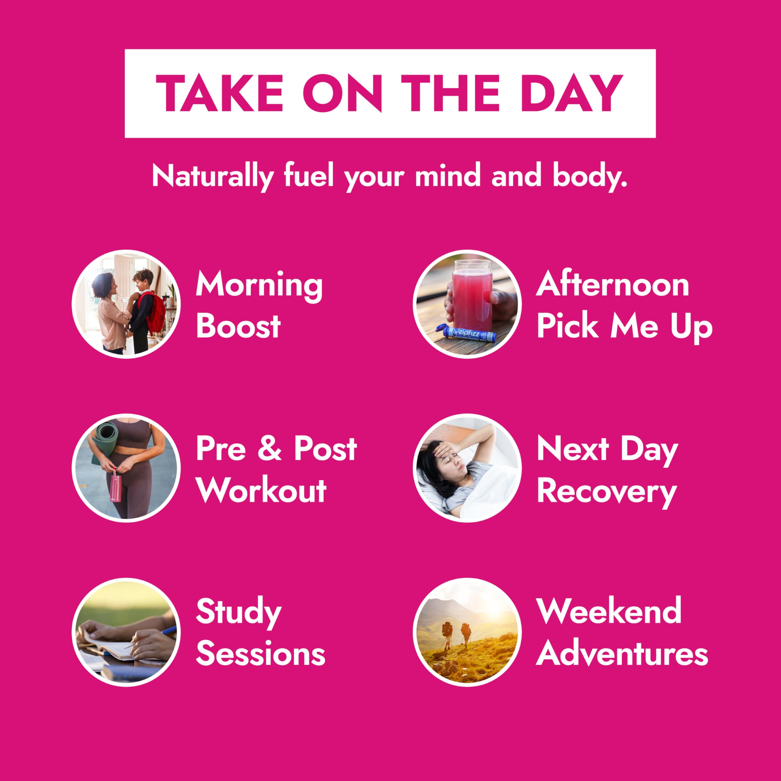 Zipfizz ingredients illustration highlights antioxidants and immunity support.