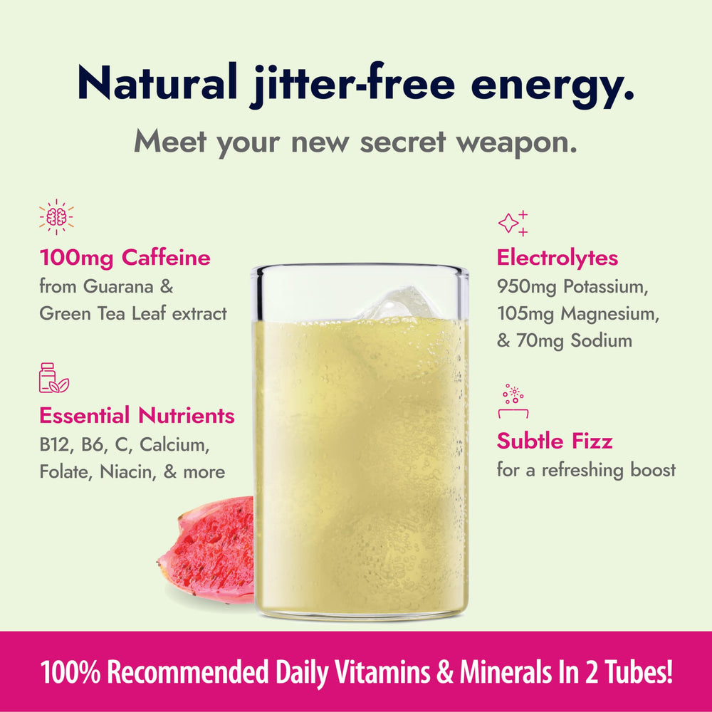Zipfizz natural caffeine boost highlights clean energy without sugar.