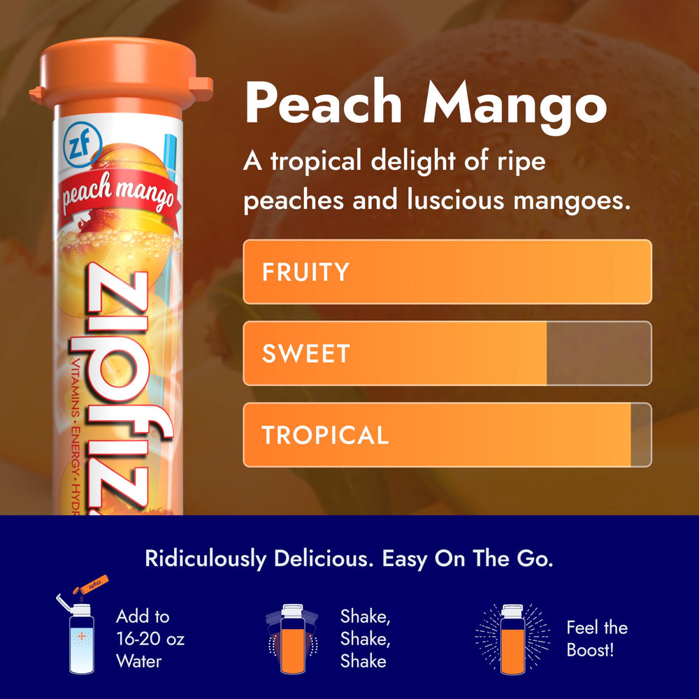 Zipfizz on-the-go stick pack shown for convenient fueling.