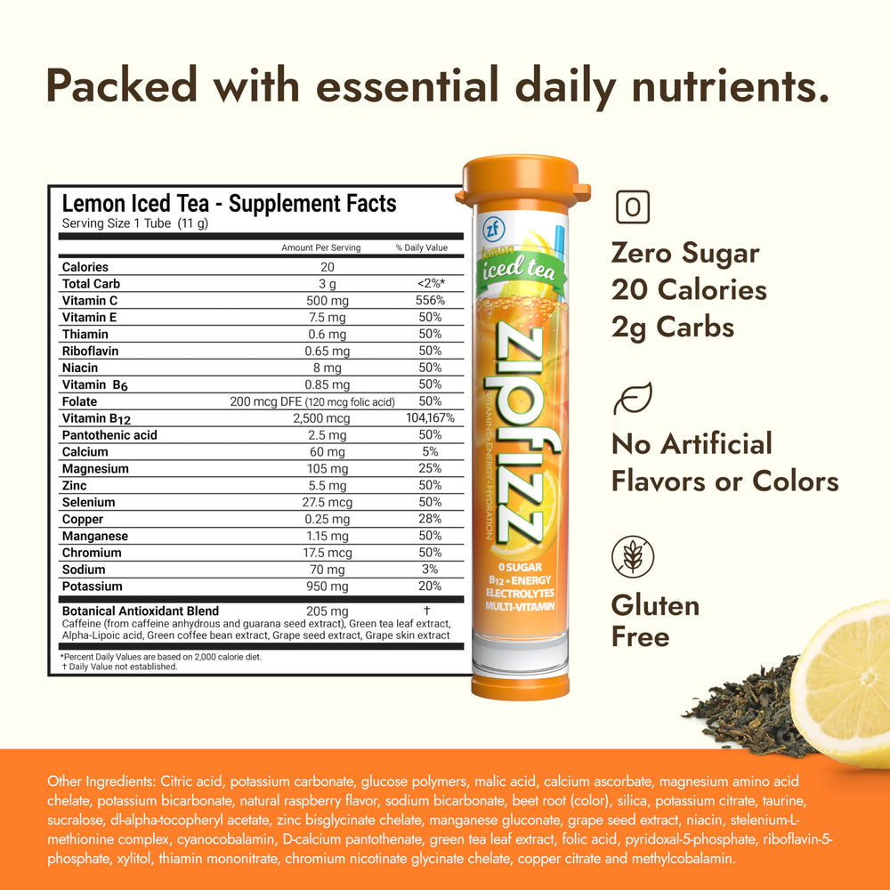 Zipfizz on-the-go stick in pocket for quick hydration.
