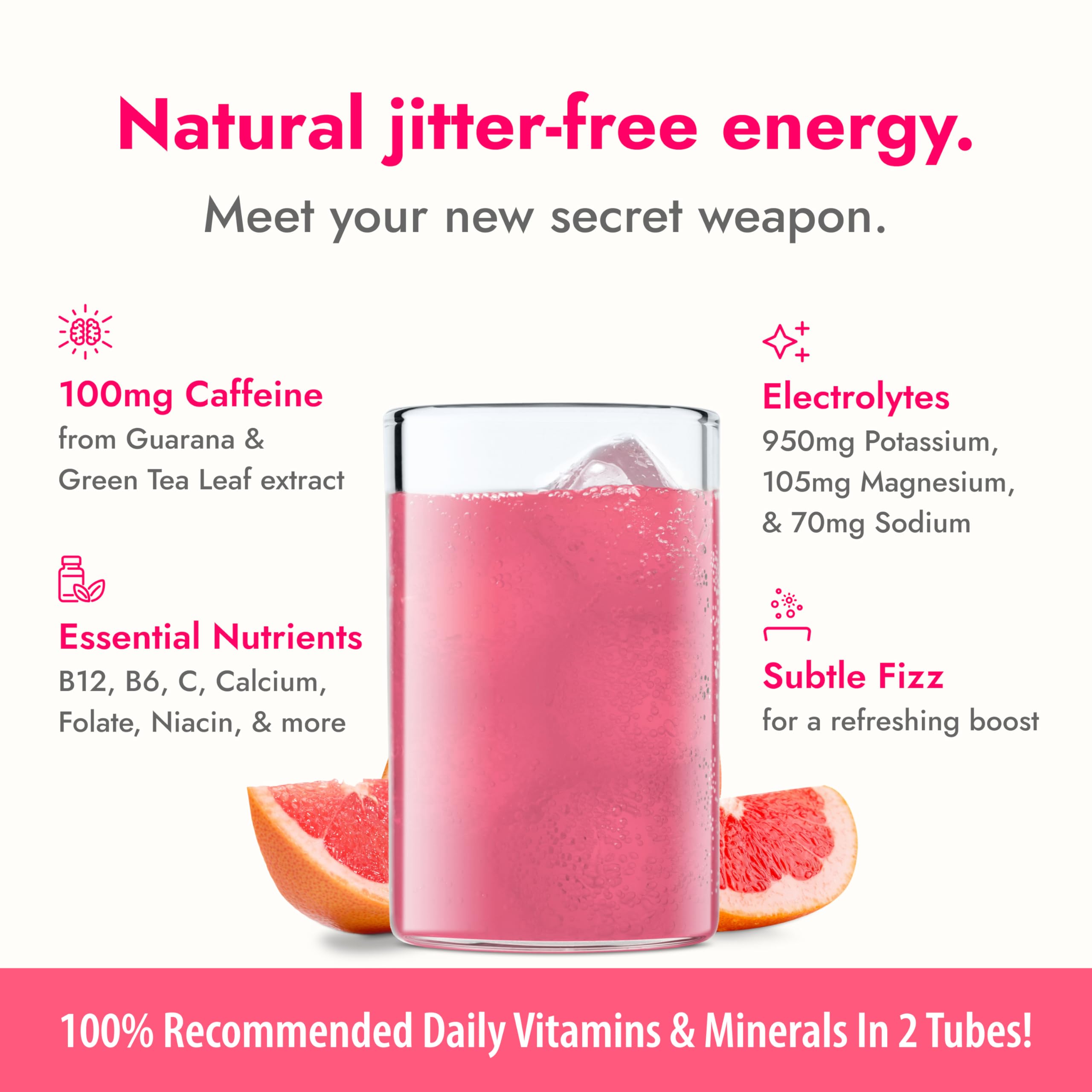 Zipfizz pink grapefruit shake image highlights quick mix and refreshing taste.