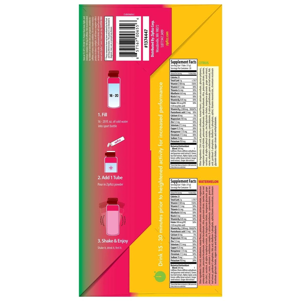 Zipfizz pink grapefruit tube ideal for refreshing, sugar-free energy before workouts.