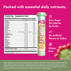 Zipfizz prickly pear flavor in a glass highlights refreshing hydration and taste.