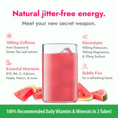 Zipfizz scoop dissolving in water demonstrates fast-mix powder for non-sugary energy.