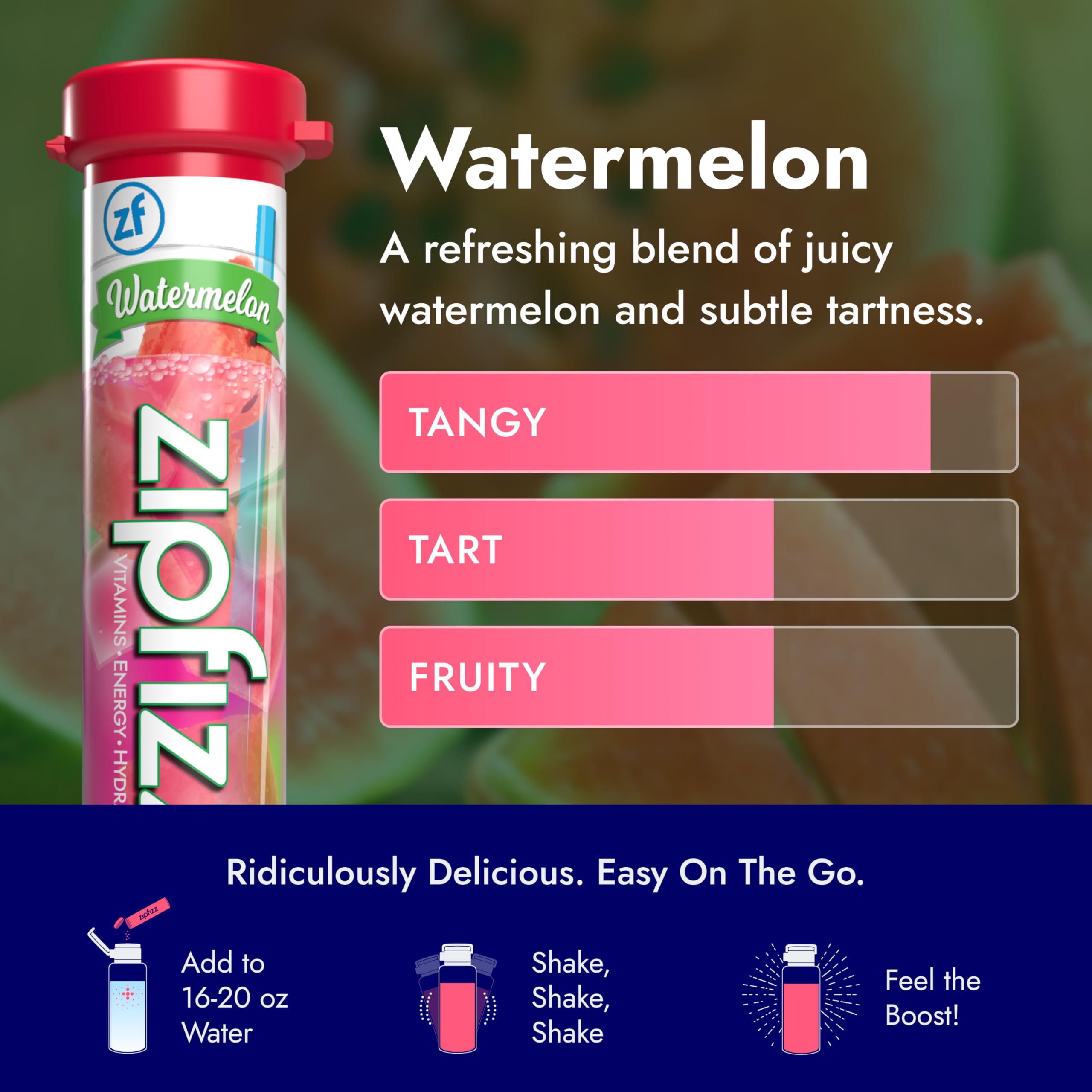 Zipfizz vitamin label closeup highlights essential nutrients for daily wellness.