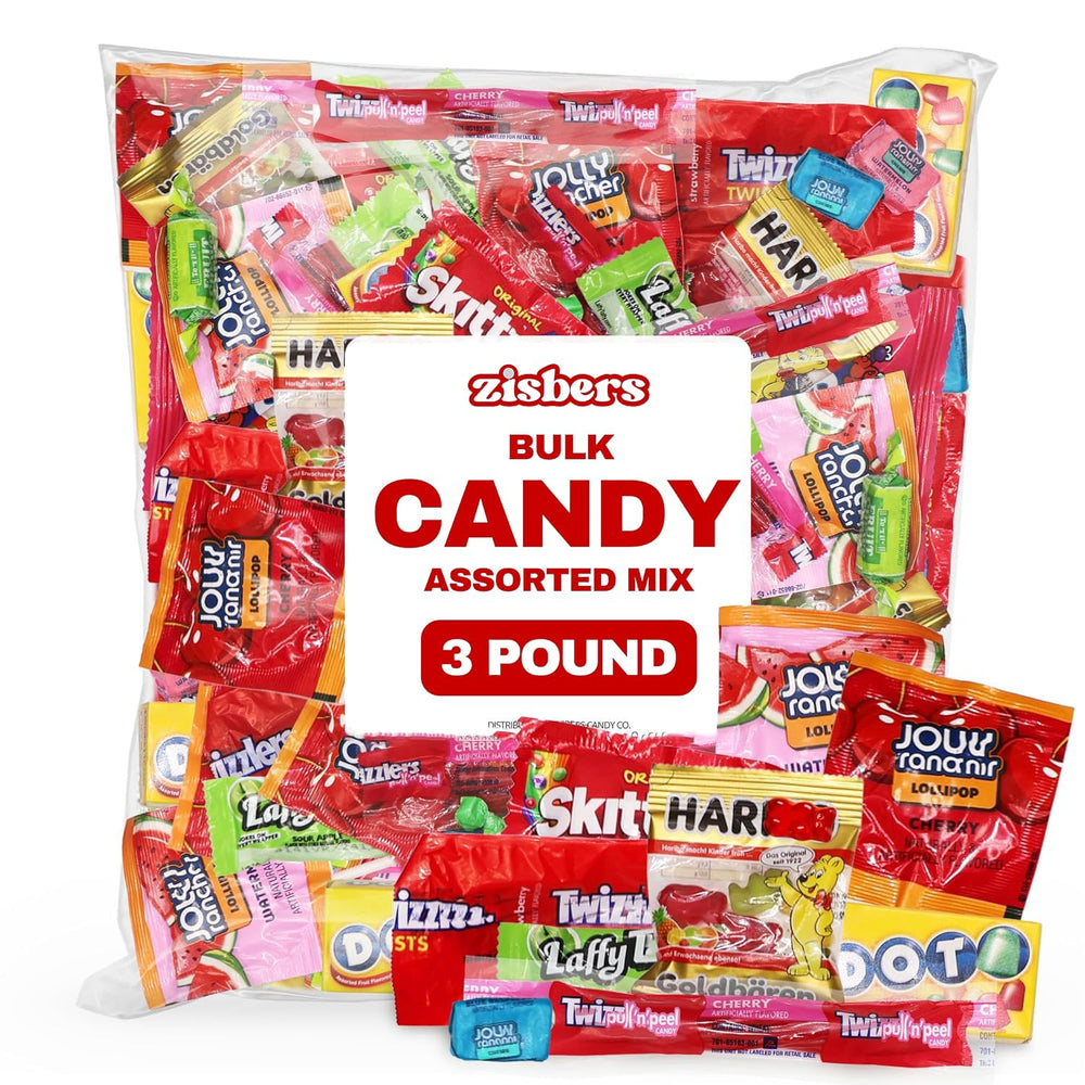 Zisbers bulk assorted candy mix wraps, individually wrapped for freshness and sharing
