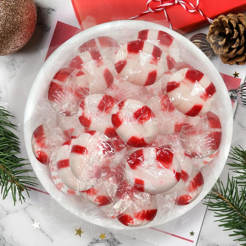 Close-up of a Soft Peppermint Puff with brand visible and melt-in-mouth texture