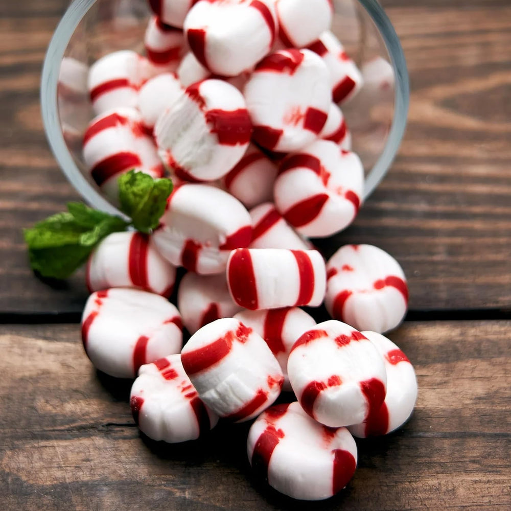 Zisbers peppermint party jar ready to greet guests