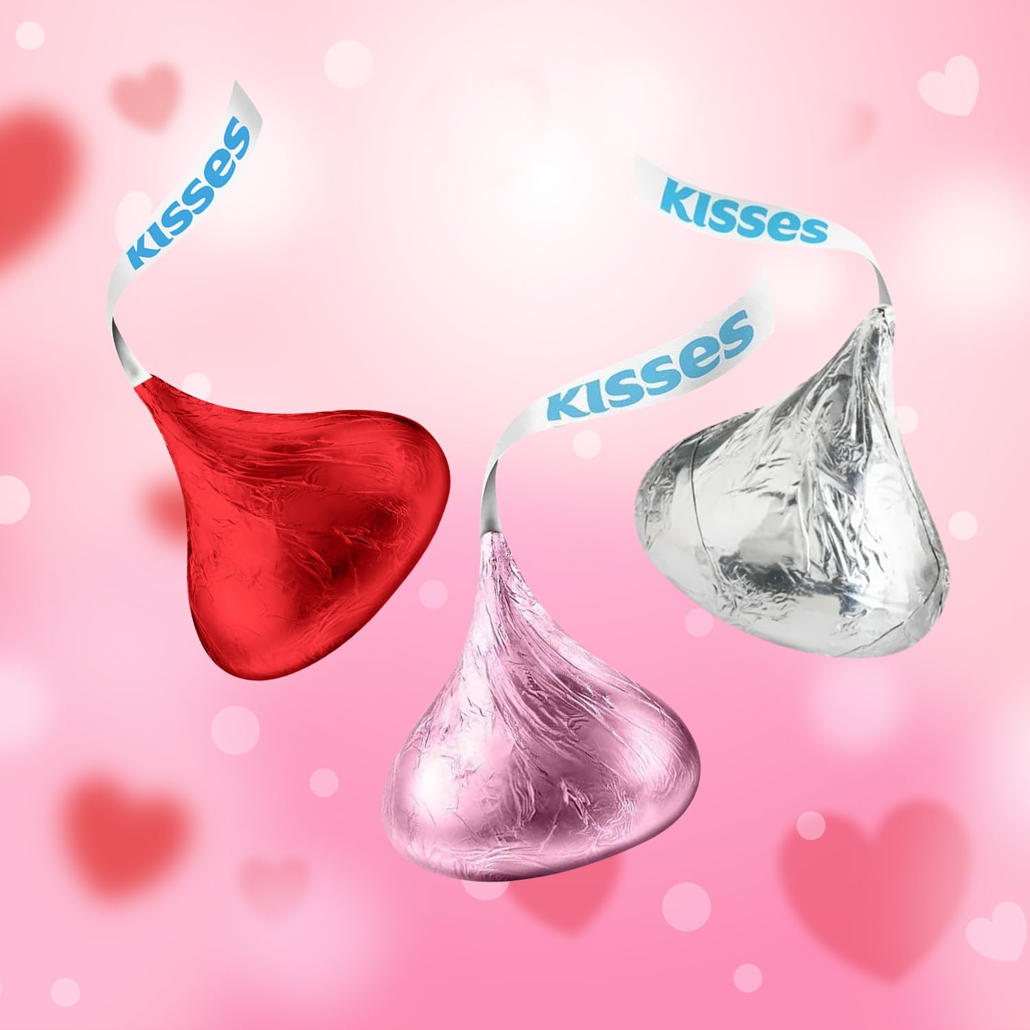 Zisbers Valentine’s Kisses candy bowl display at dessert tables