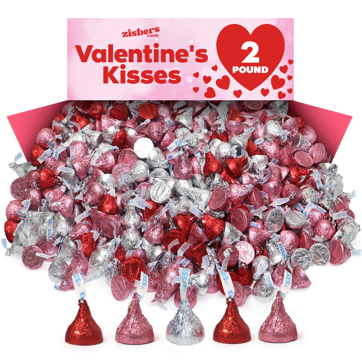 Zisbers Valentine’s Kisses bulk pack perfect for sharing at parties