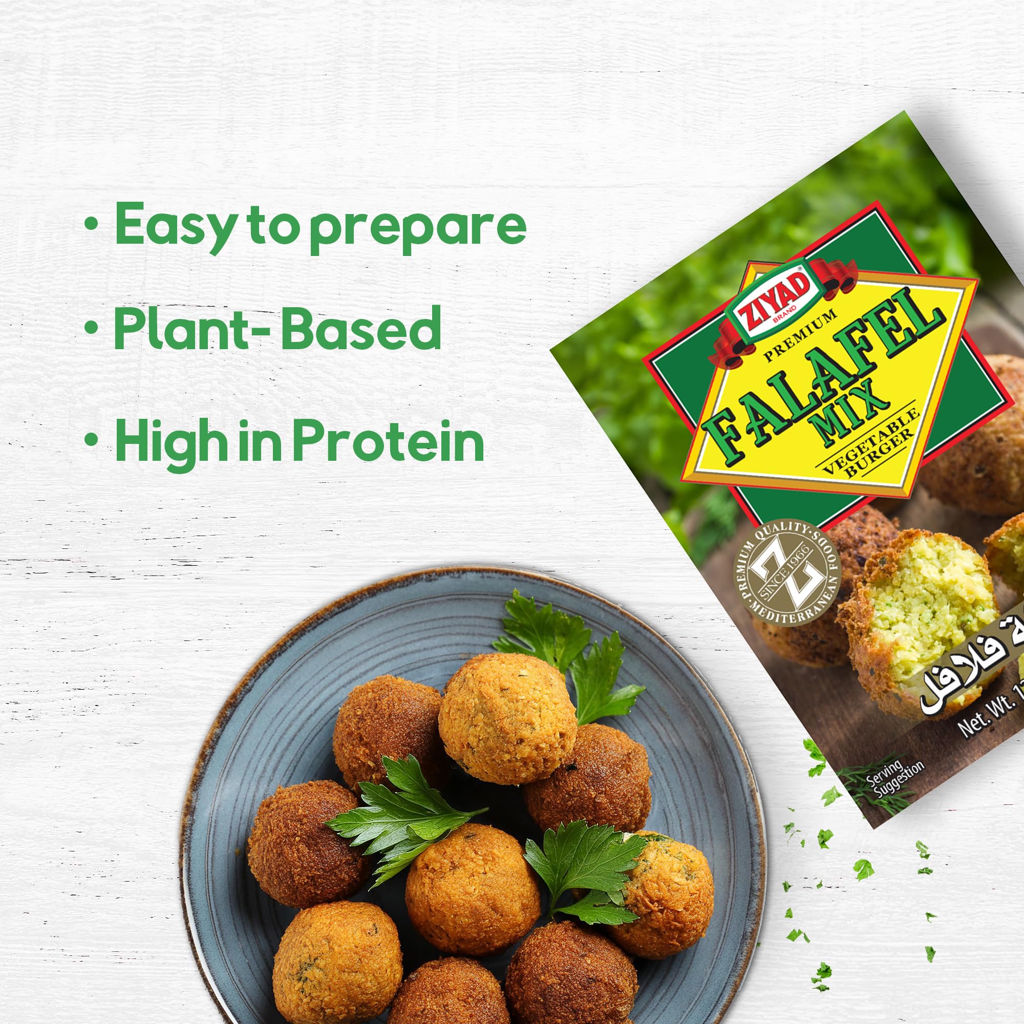 Ziyad Falafel Burger assembly with a vibrant veggie patty