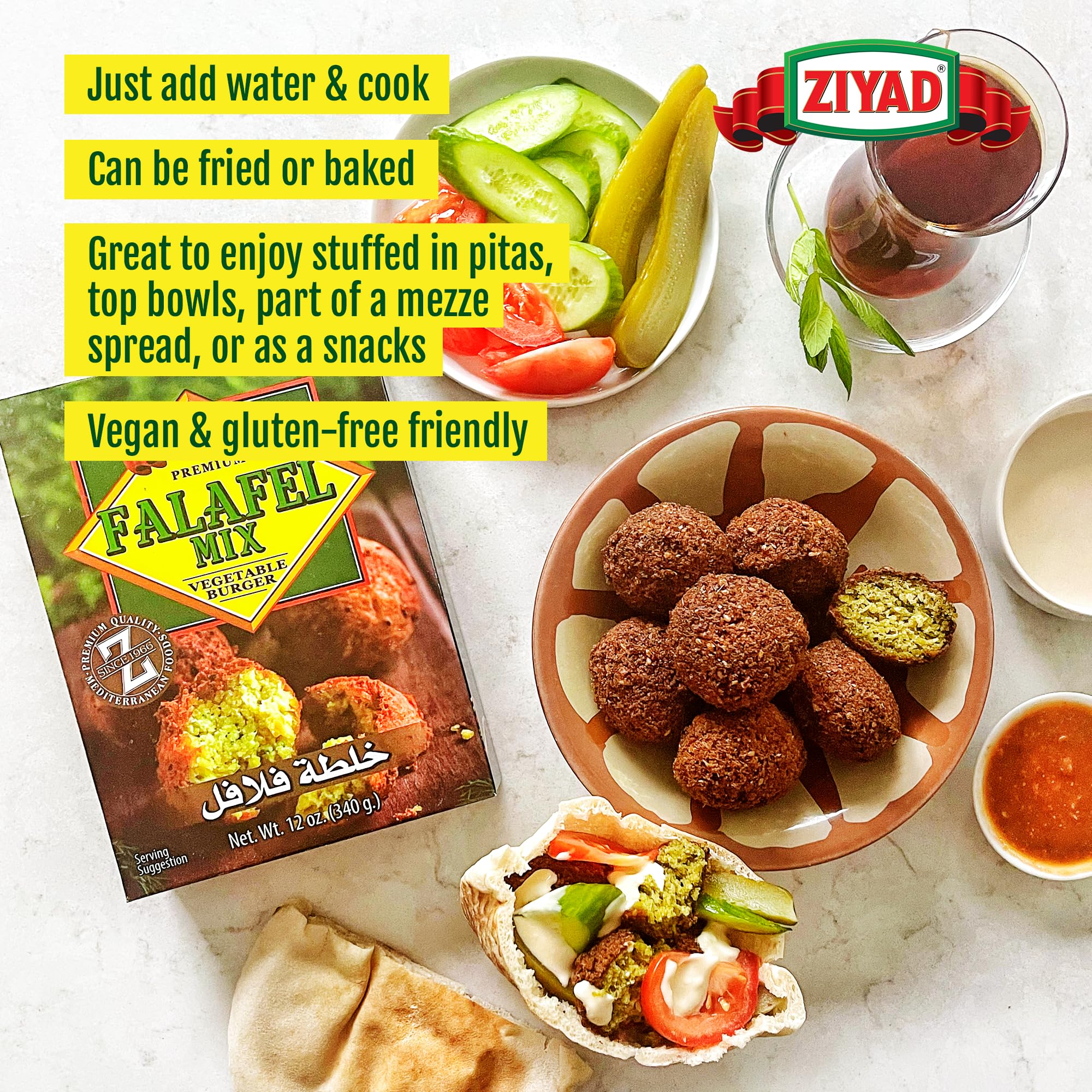 Ziyad Falafel Mix water mixing to form patties quickly