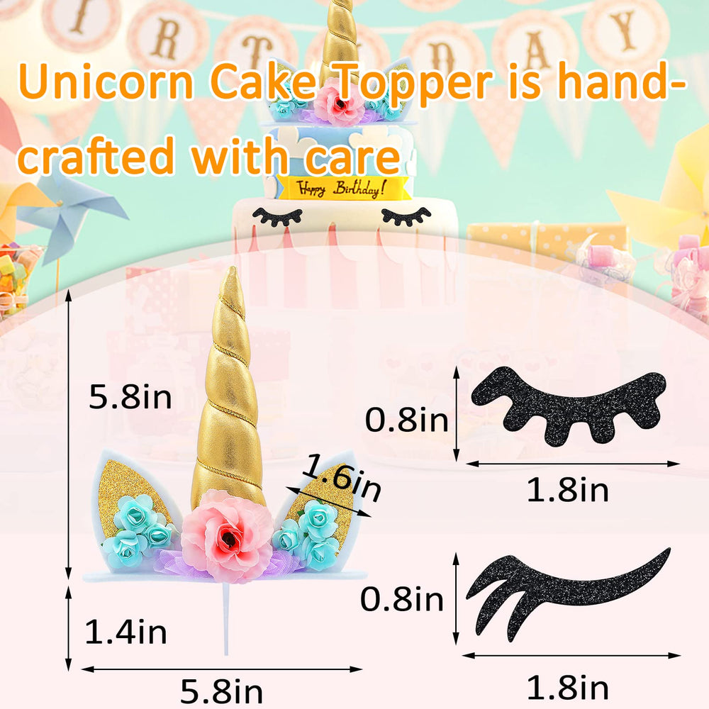 Zkptops unicorn cake topper fits cakes up to 12 inches