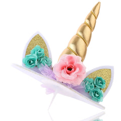 Zkptops unicorn cake topper seven flowers for vibrant decoration
