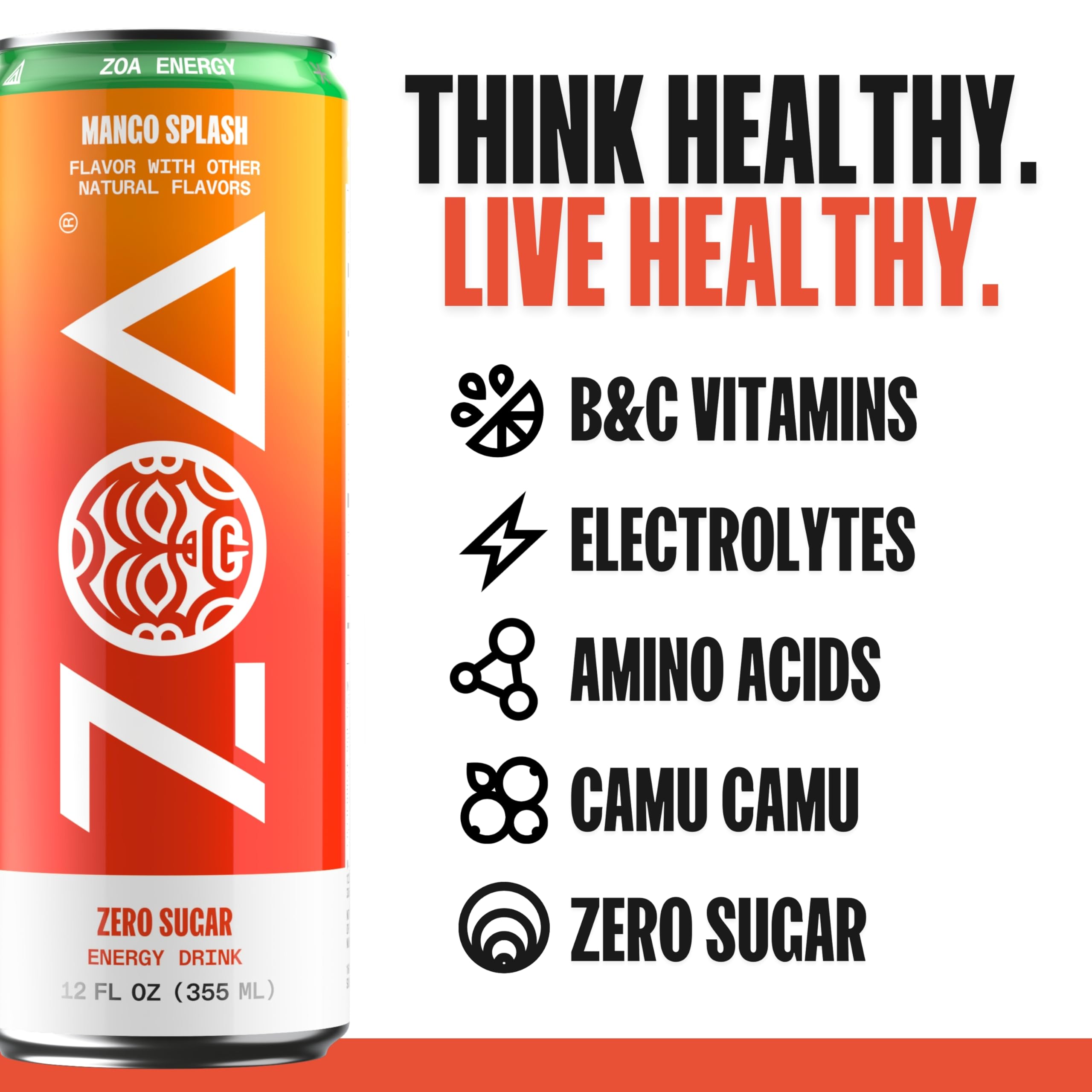 ZOA Mango Splash held by an athlete for on-the-go hydration