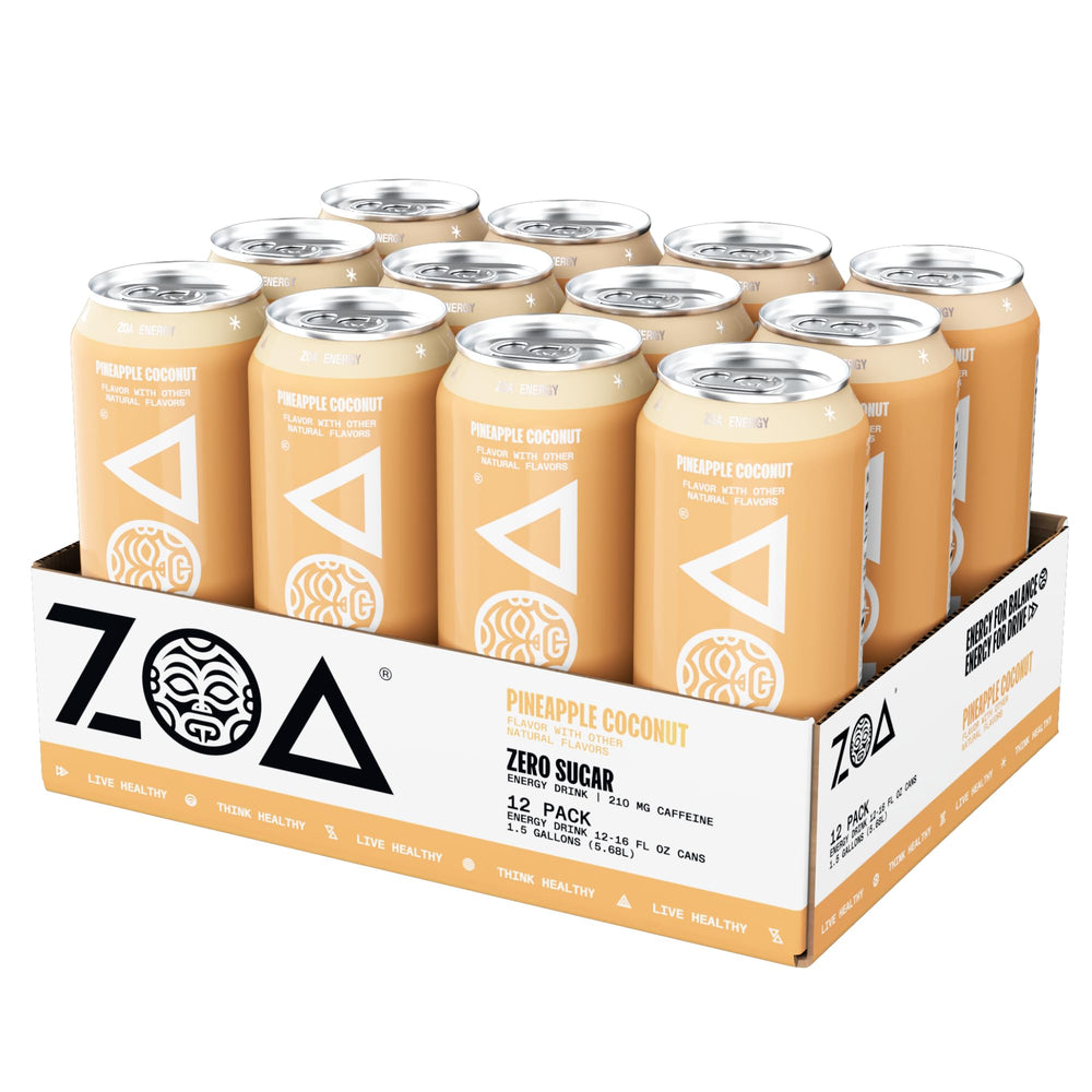 ZOA Pineapple Coconut energy can supports keto-friendly lifestyle