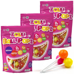 Zolli Ball Popz balance bottle pour showing a kid-friendly, cavity-conscious treat after meals.