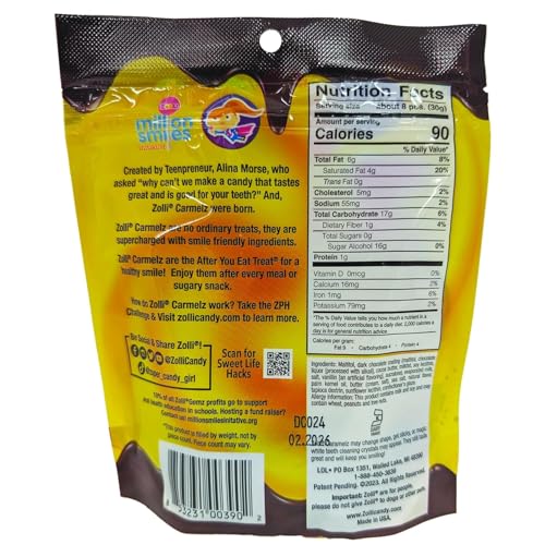 Zolli Caramelz sugar-free caramel pack highlights guilt-free, keto-friendly snacking.