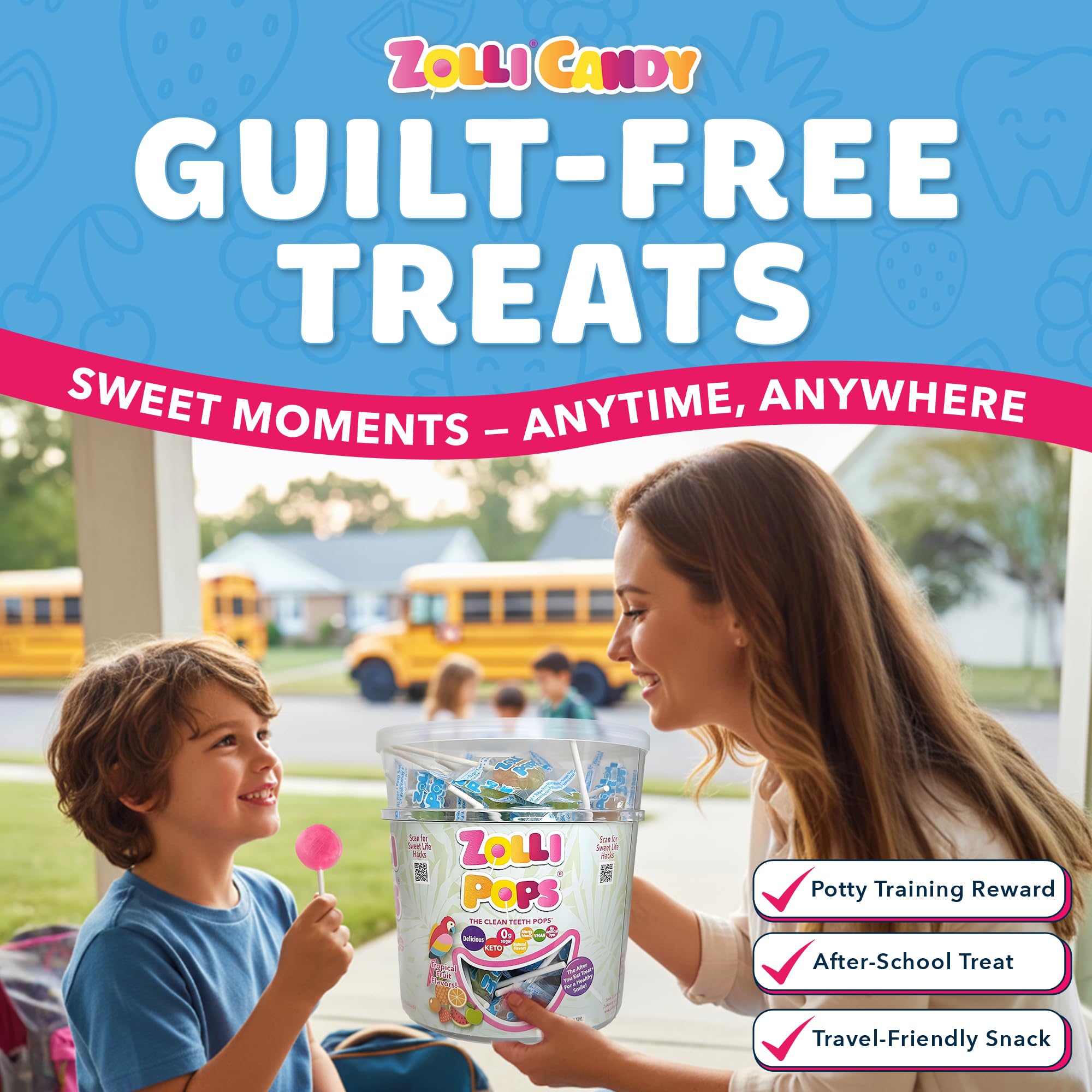 Zollipops are gluten-free, dairy-free, and nut-free for allergy-conscious snacking.