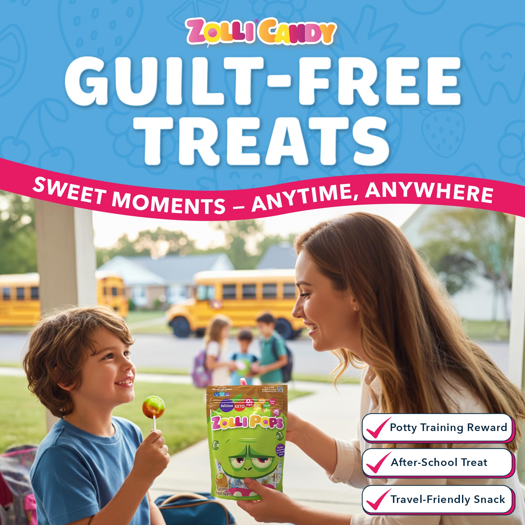 Zollipops are gluten-free, dairy-free, nut-free candy for allergy-conscious diets.