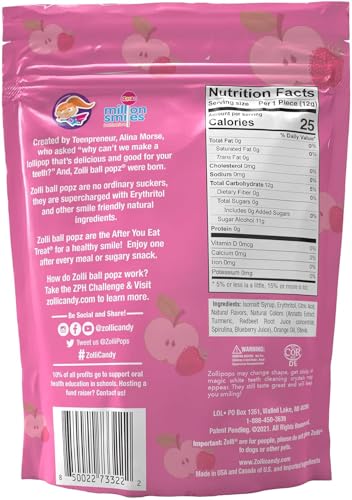 Zollipops Ball Popz strawberry pack, dairy-free and gluten-free treat for families.