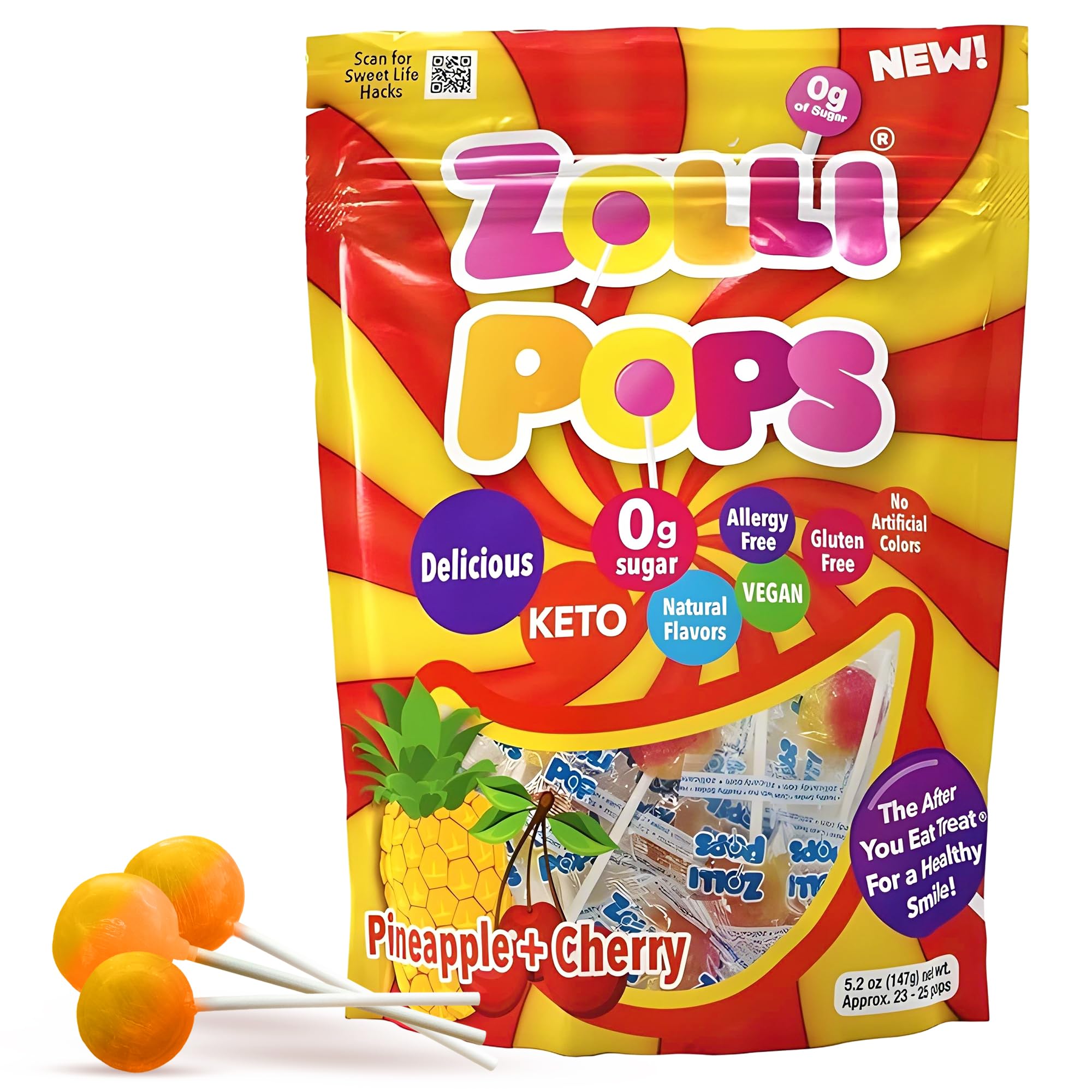 Zollipops Cherry Clean Teeth Pop with post-meal appeal for kids