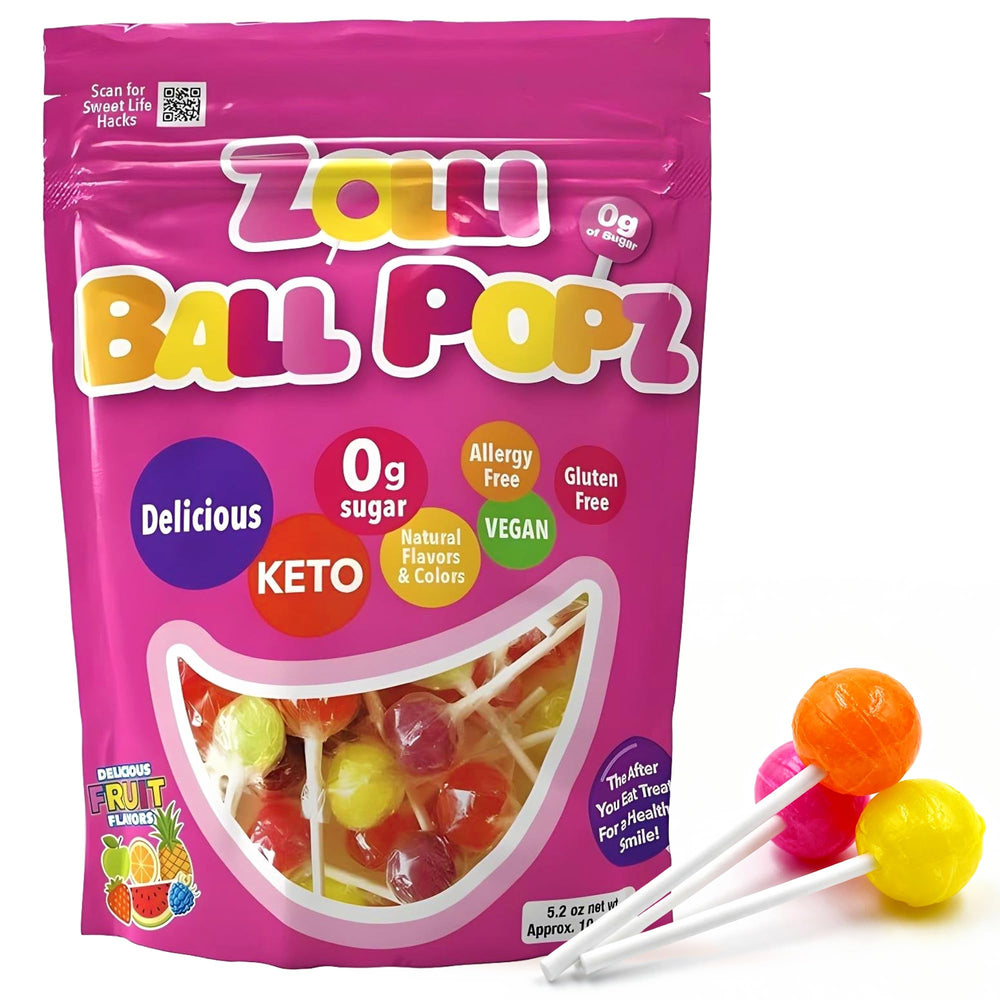 Zollipops Clean Teeth Pops packaging showing a sugar-free, cavity-friendly snack.