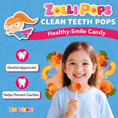 Zollipops dentist-approved label highlighted for family-friendly trust.