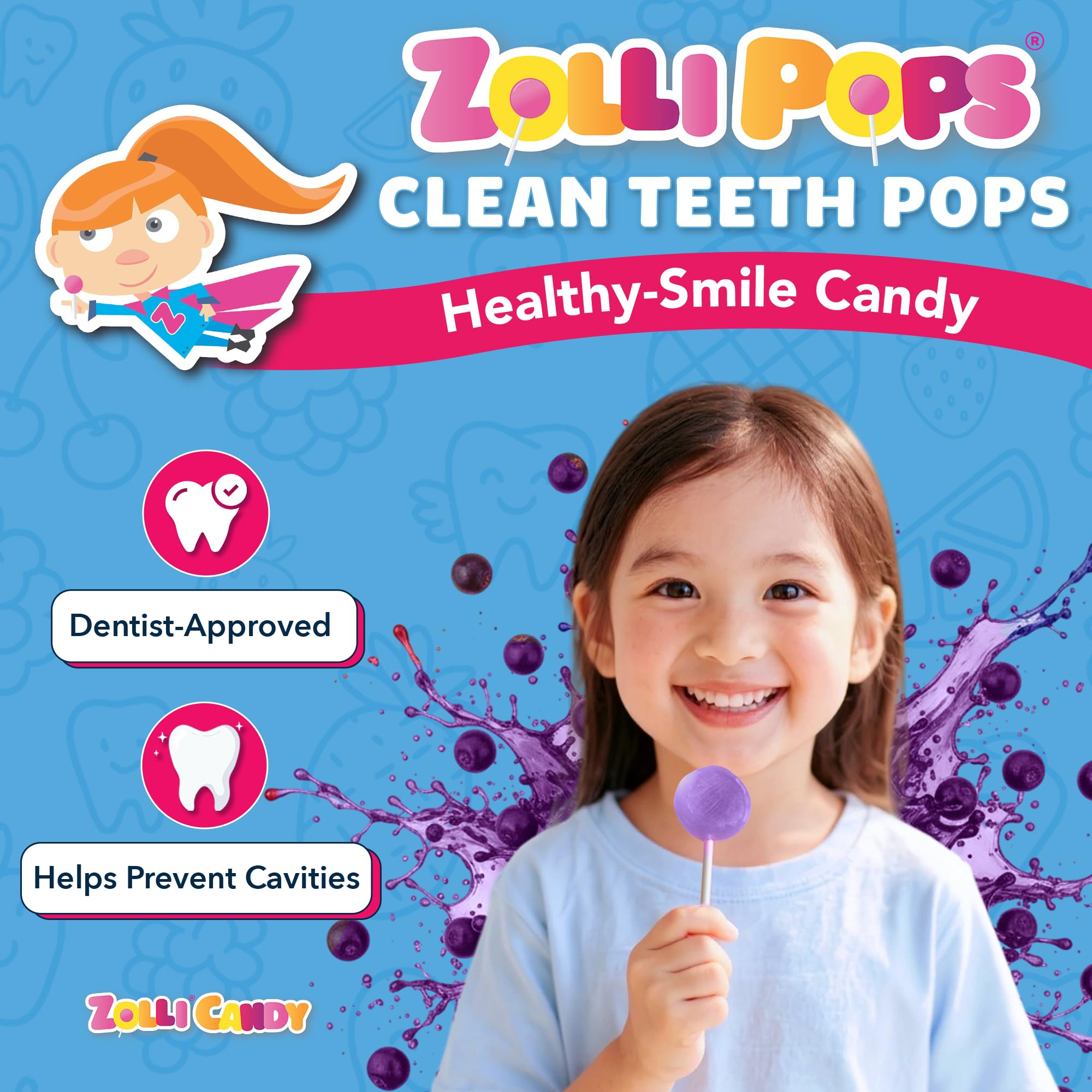 Zollipops Elderberry lollipops box front highlighting keto and diabetic-friendly candy.