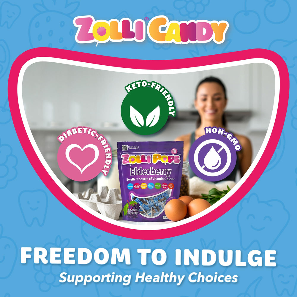 Zollipops Elderberry lollipops in a lunchbox for kid-friendly snack time.