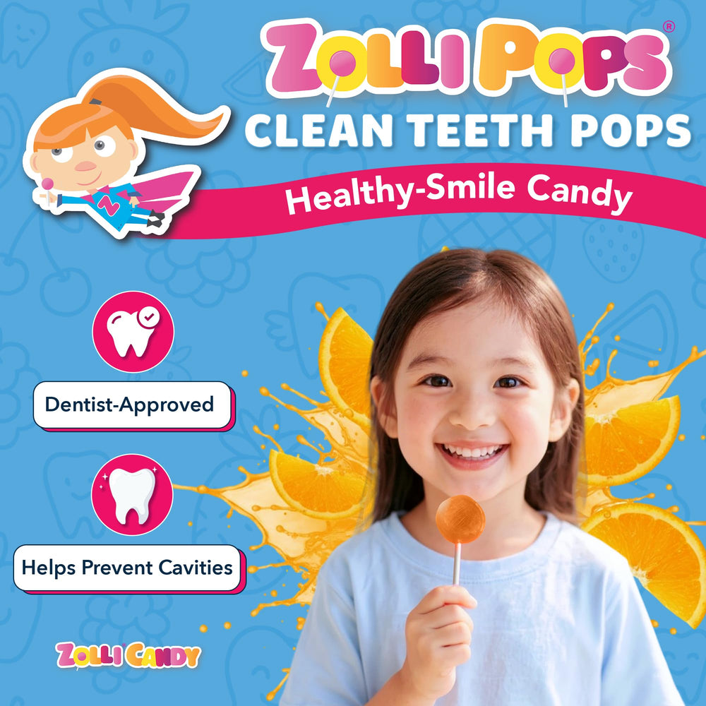 Zollipops fruity flavor with xylitol and stevia after meals