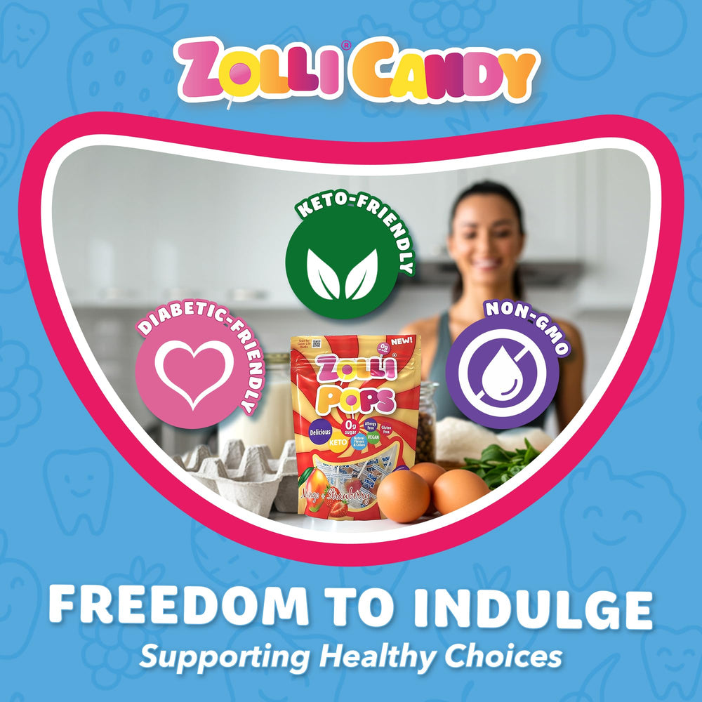 Zollipops Gluten-free and dairy-free: allergy-safe snacking.