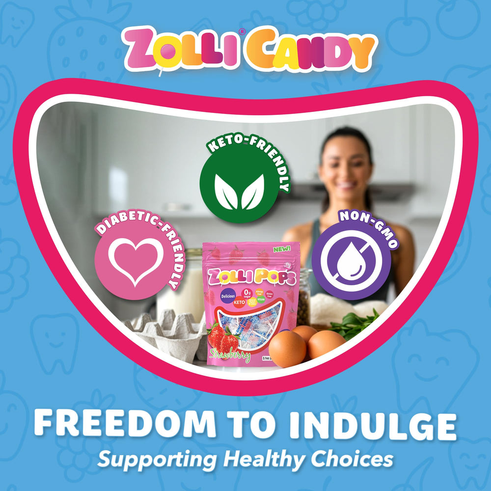 Zollipops individually wrapped packaging is ideal for lunchboxes.