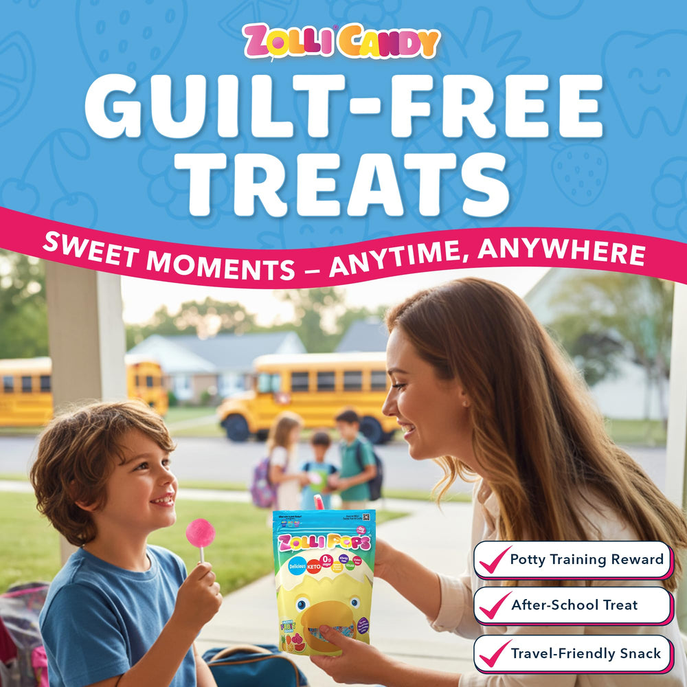 Zollipops individually wrapped post meal snacks ideal for lunchboxes