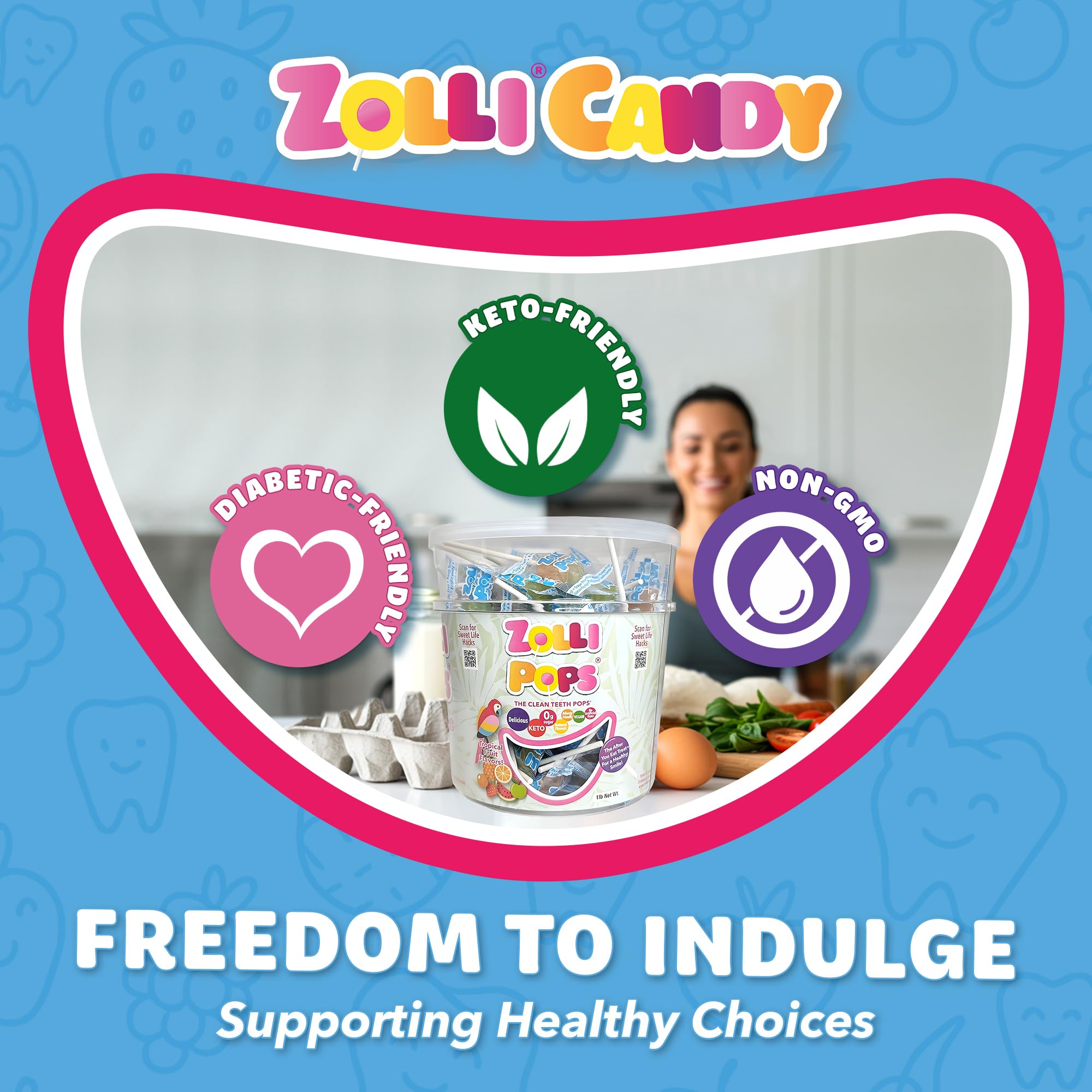 Zollipops are individually wrapped, perfect for travel and on-the-go snacking.