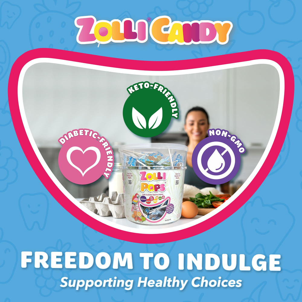 Zollipops are individually wrapped, perfect for travel and on-the-go snacking.