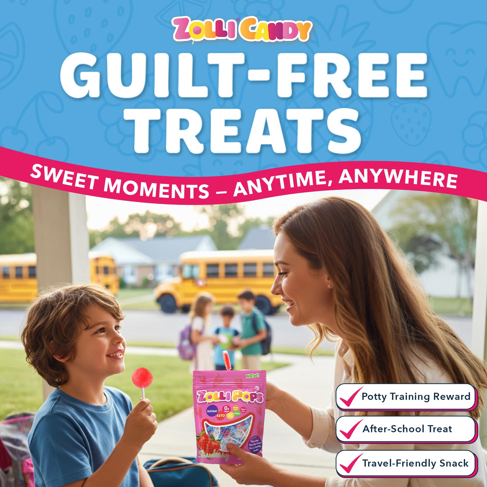 Zollipops kid-friendly treat emphasizes keto and diabetic-friendly options.
